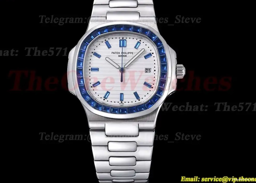 Nautilus Dial White SS MY8215 GDF Dia Bule SS 40mm 0325